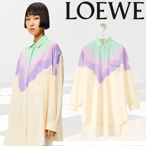 21AWランウェイ着 LOEWEロエベ プリントグラディエント セーター ...