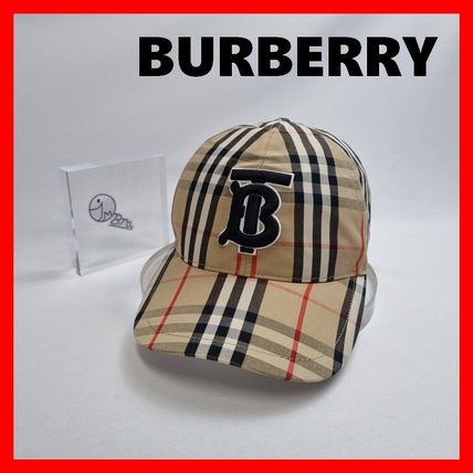 Burberry キャップ ★韓国の人気★【BURBERRY】★モノグラムチェック帽.子★正規品