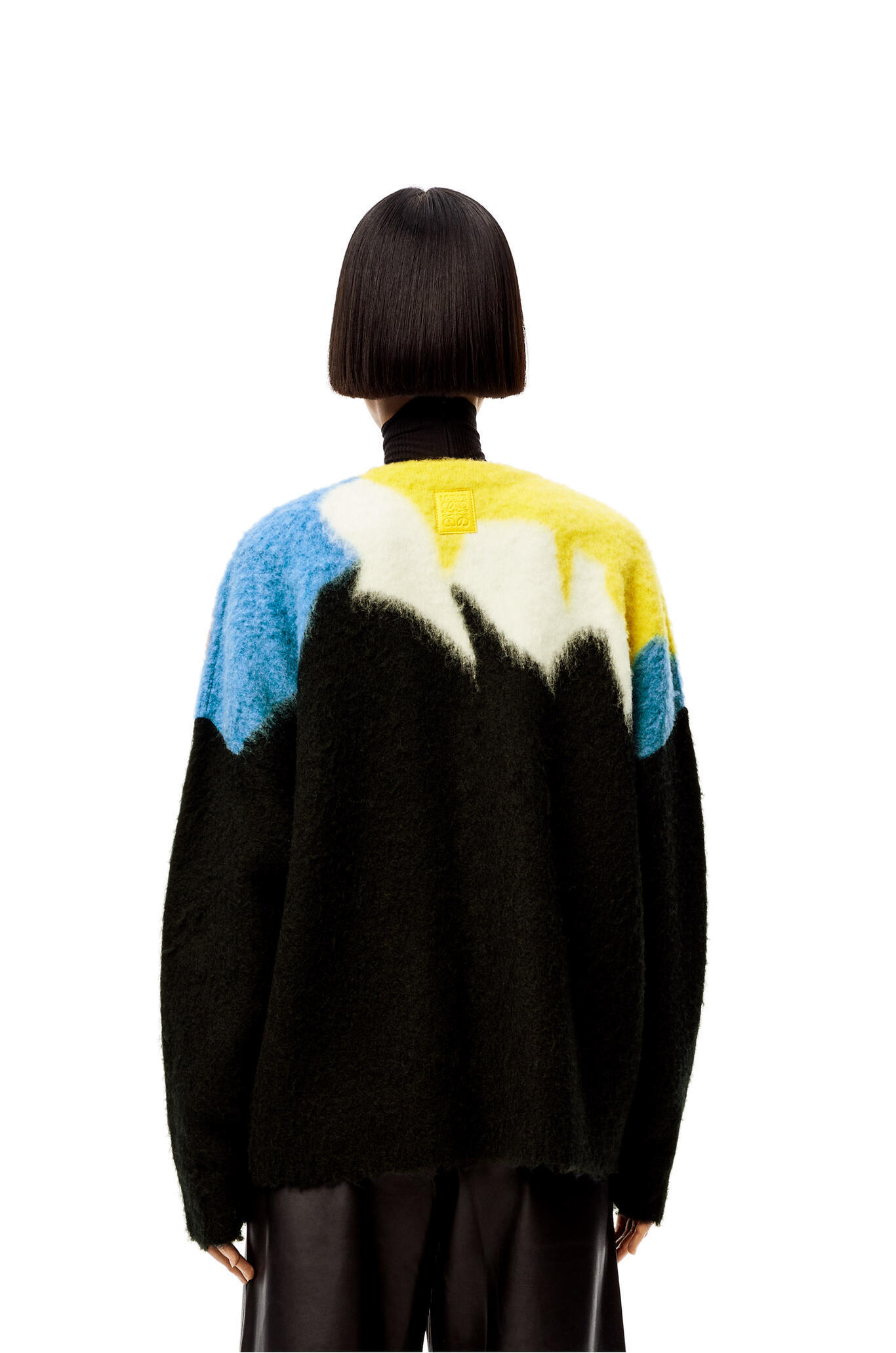 21AWランウェイ着 LOEWEロエベ ウールインターシャ カーディガン ...