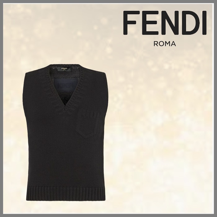 FENDI フェンディ シルク チョッキ ベスト ニット・セーター FENDI フェンディ シルク チョッキ ベスト ニット・セーター