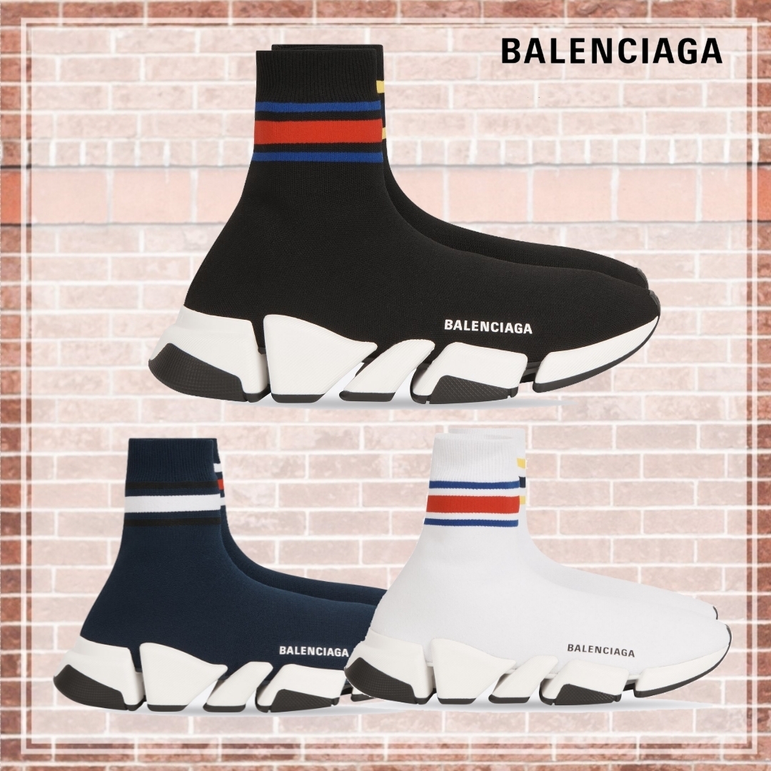 一番の贈り物 Balenciaga ストイプカラー Speed 超軽量 スニーカー ニット 2 0 スニーカー サイズを選択してください Fr44 28 5cm Afusglobal Org