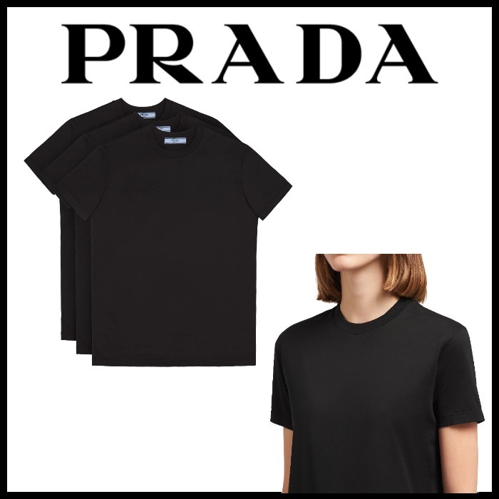 ☆PRADA☆プラダ レディース ジャージーTシャツ ☆PRADA☆プラダ レディース ジャージーTシャツ