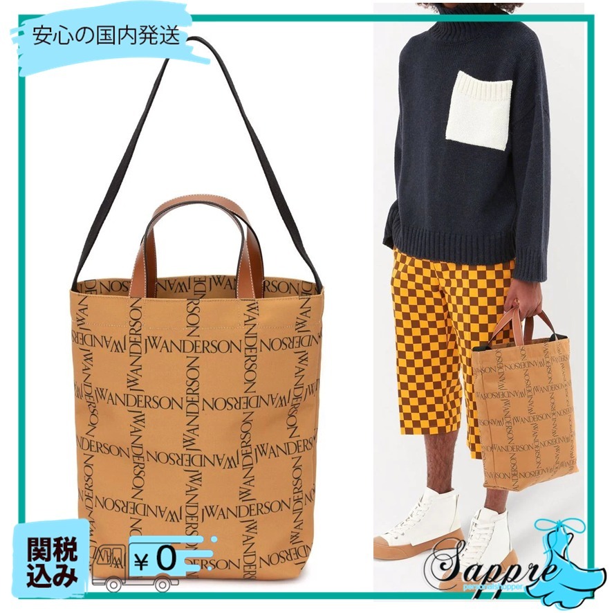 【大特価!!】 ANDERSON ユニセックスOK!JW ロゴ トートバッグ ショッパー トートバッグ 【大特価!!】 ANDERSON ユニセックスOK!JW ロゴ トートバッグ ショッパー トートバッグ