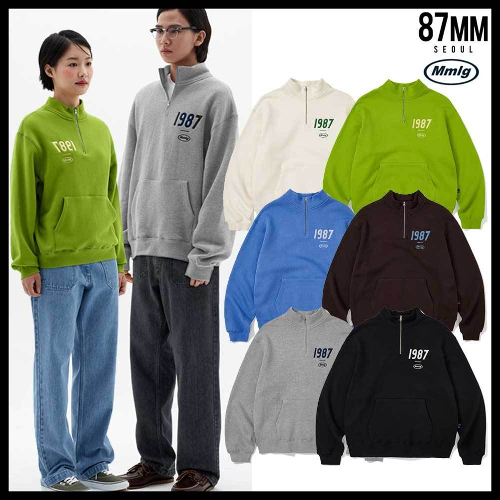 ●87MM MMLG● 1987MMLG HALF ZIP SWEAT 4色 男女兼用 大人気