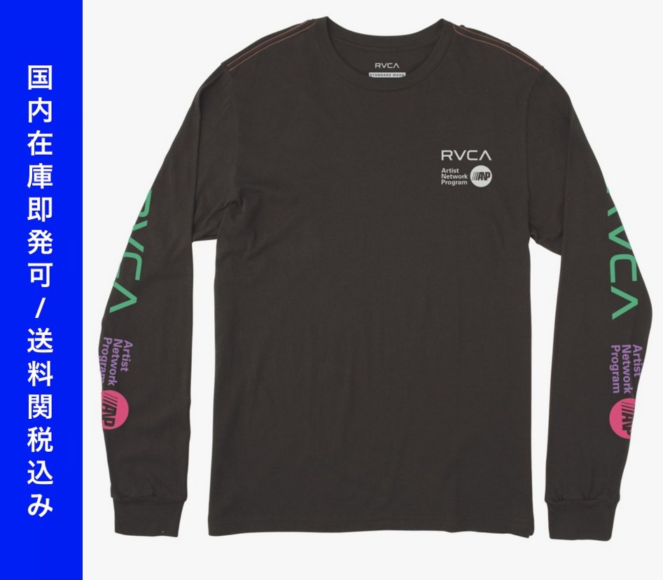 ★国内在庫/送関込*RVCA*新作*ANP袖ロゴ長袖Tシャツ/XLサイズ★