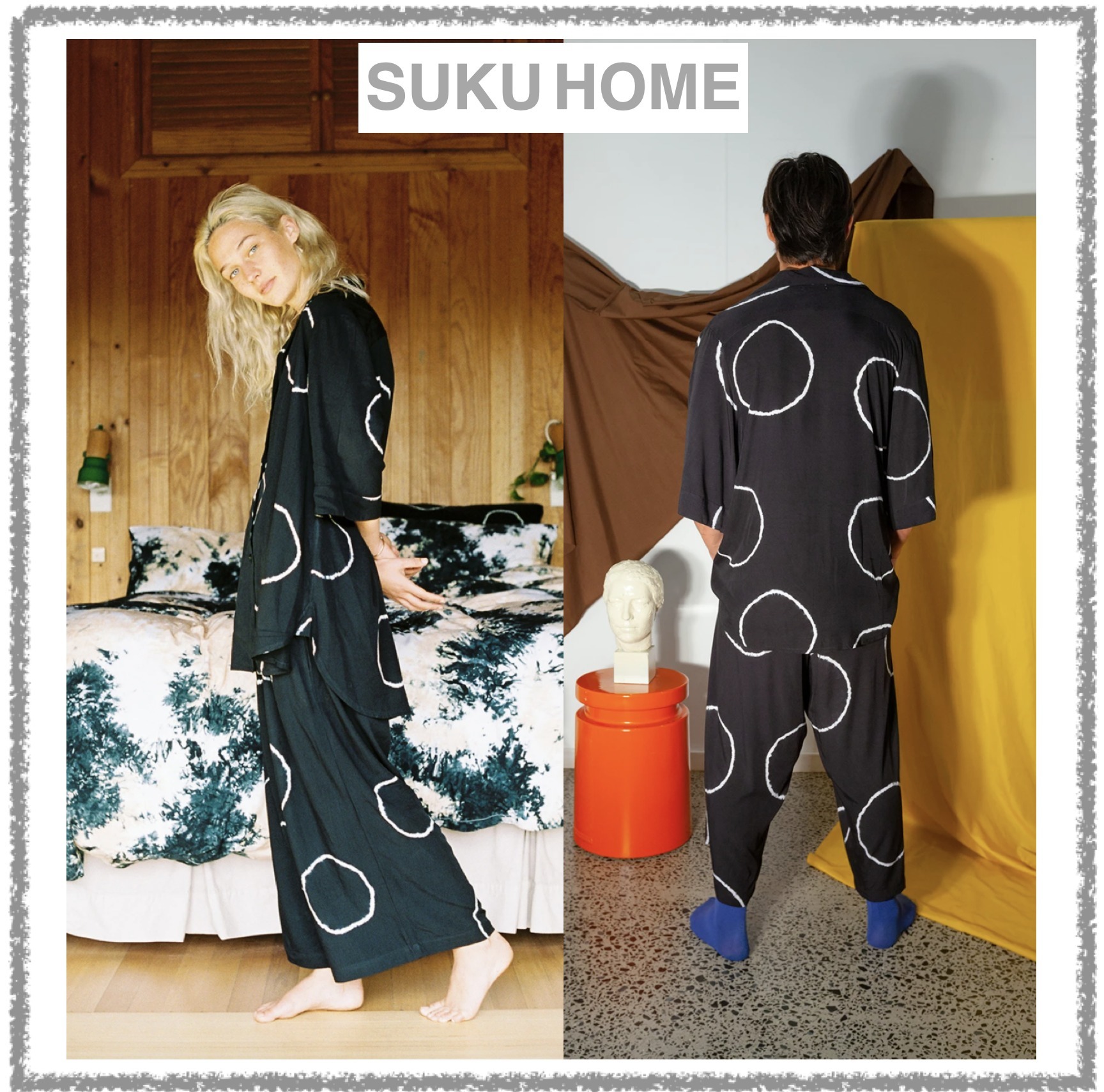 [SUKU HOME}* Classic Pyjamas * Moon ユニセックス