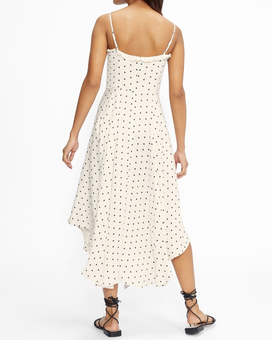 TED BAKER ワンピース 日本未入荷★TED BAKER ドット柄シャーリングマキシワンピース(5)