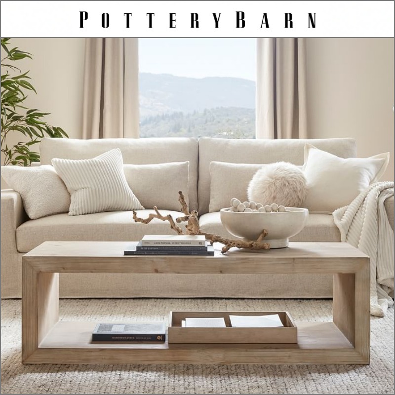《Pottery Barn》Folsom 58" Coffee Table コーヒーテーブル 正規品!