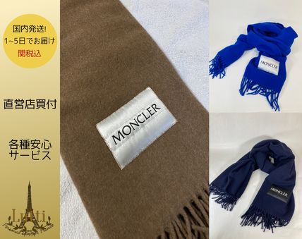 MONCLER マフラー 【関税込】ラストチャンス!MONCLER ロゴマフラー 20年秋冬モデル