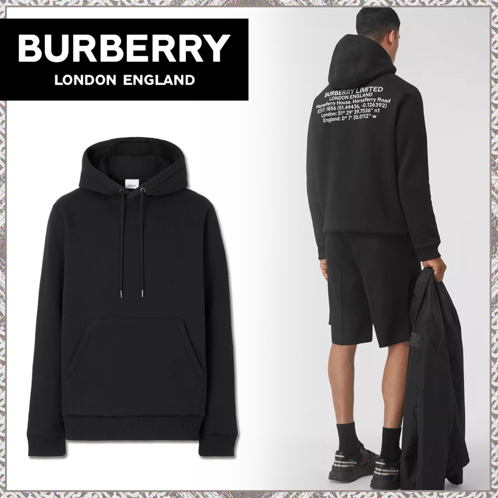 有名なブランド ☆BURBERRY☆ロケーションプリント フーディー