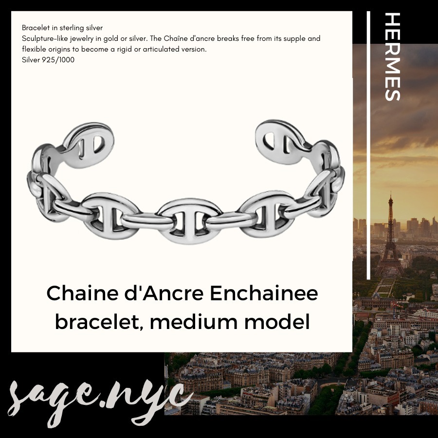 HERMES ブレスレット Chaine d'Ancre Enchainee シルバー 大特価