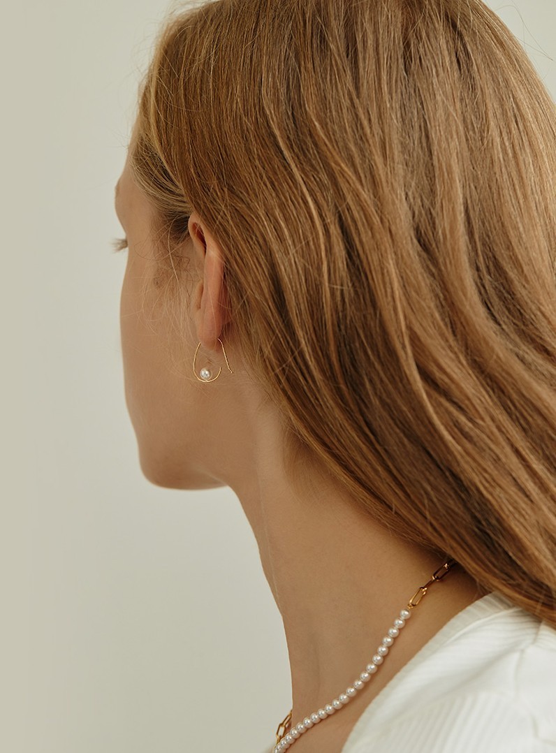 ROAJU】Silver925 Calm Pearl ピアス ☆ TWICE ジヒョ着用