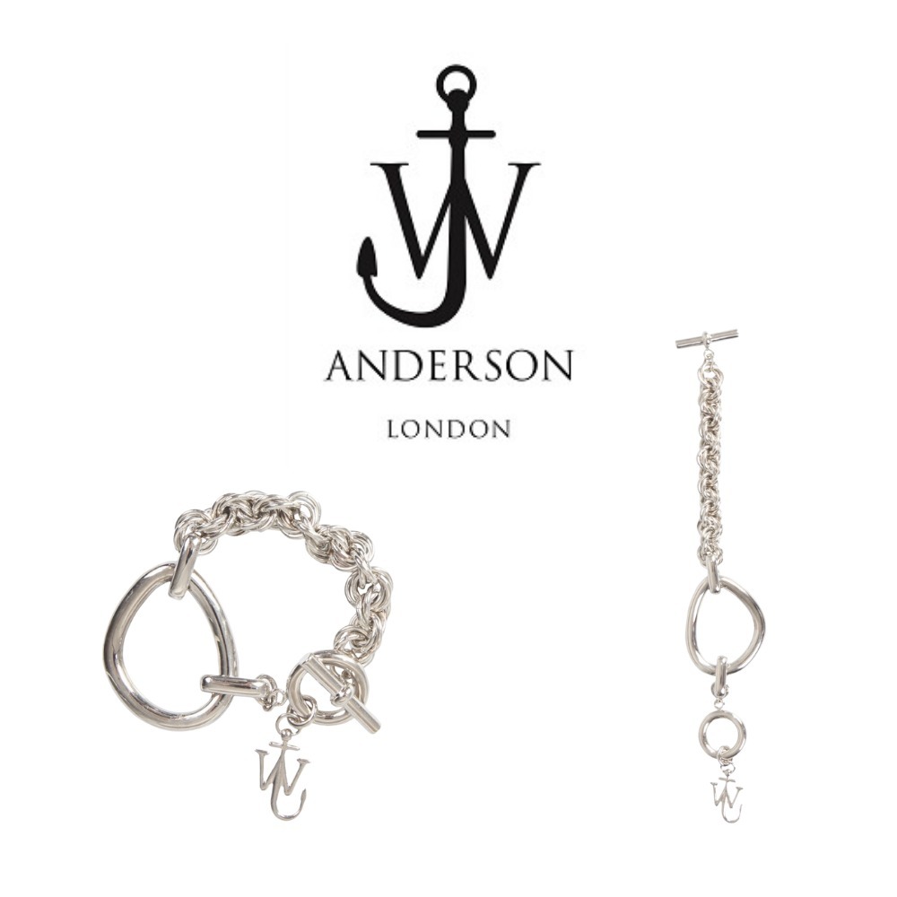 【JW Anderson】イタリア製☆ロゴパーツ シルバーブレスレット