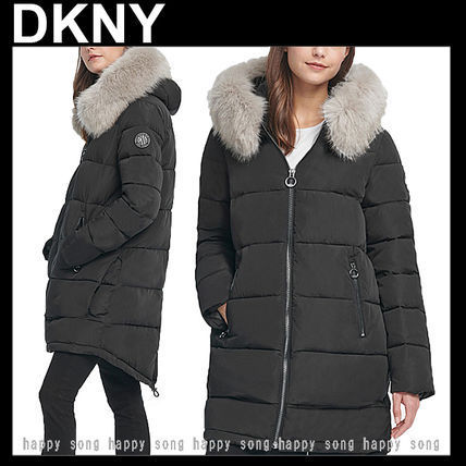 手元在庫◆即日発送◆DKNY◆エコファーパファーコート Lサイズ