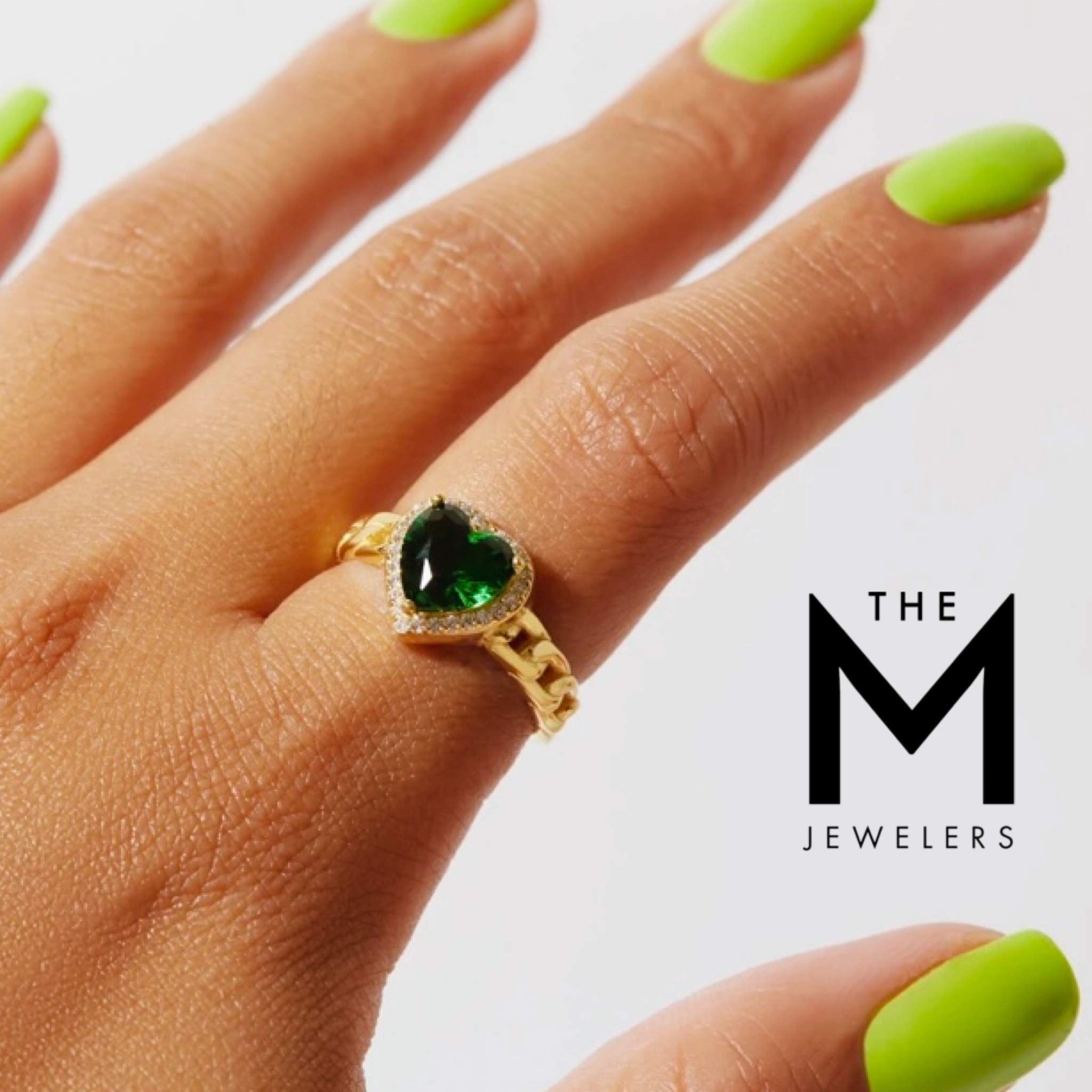 ニューヨーク発 送料無料 EMERALD HEART リング！The M Jewelers
