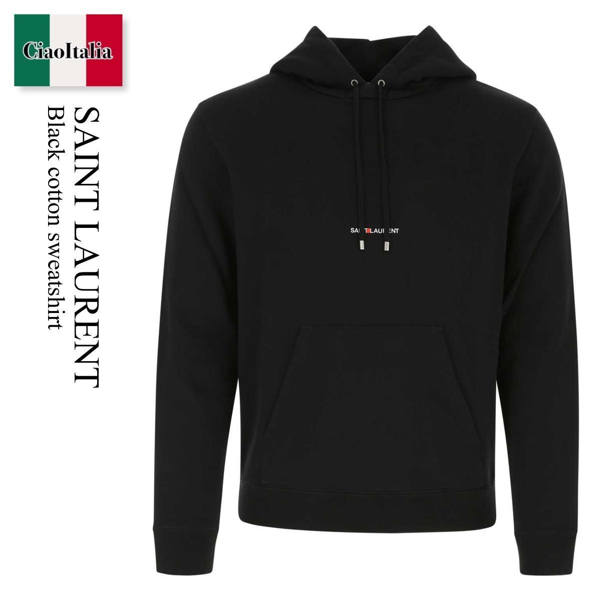 パーカー・フーディ Saint Laurent Black cotton sweatshirt