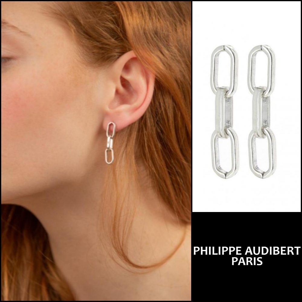 【Philippe Audibert】PETITE PERAN 3 シルバー チェーン ピアス