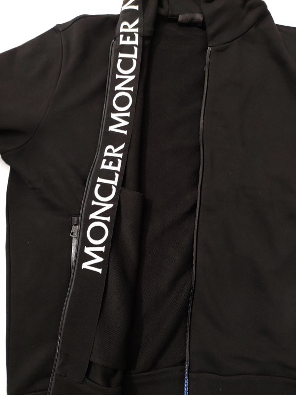 MONCLER】☆大人気☆フード付き ブラック パーカー♪ロゴ入り (MONCLER ...