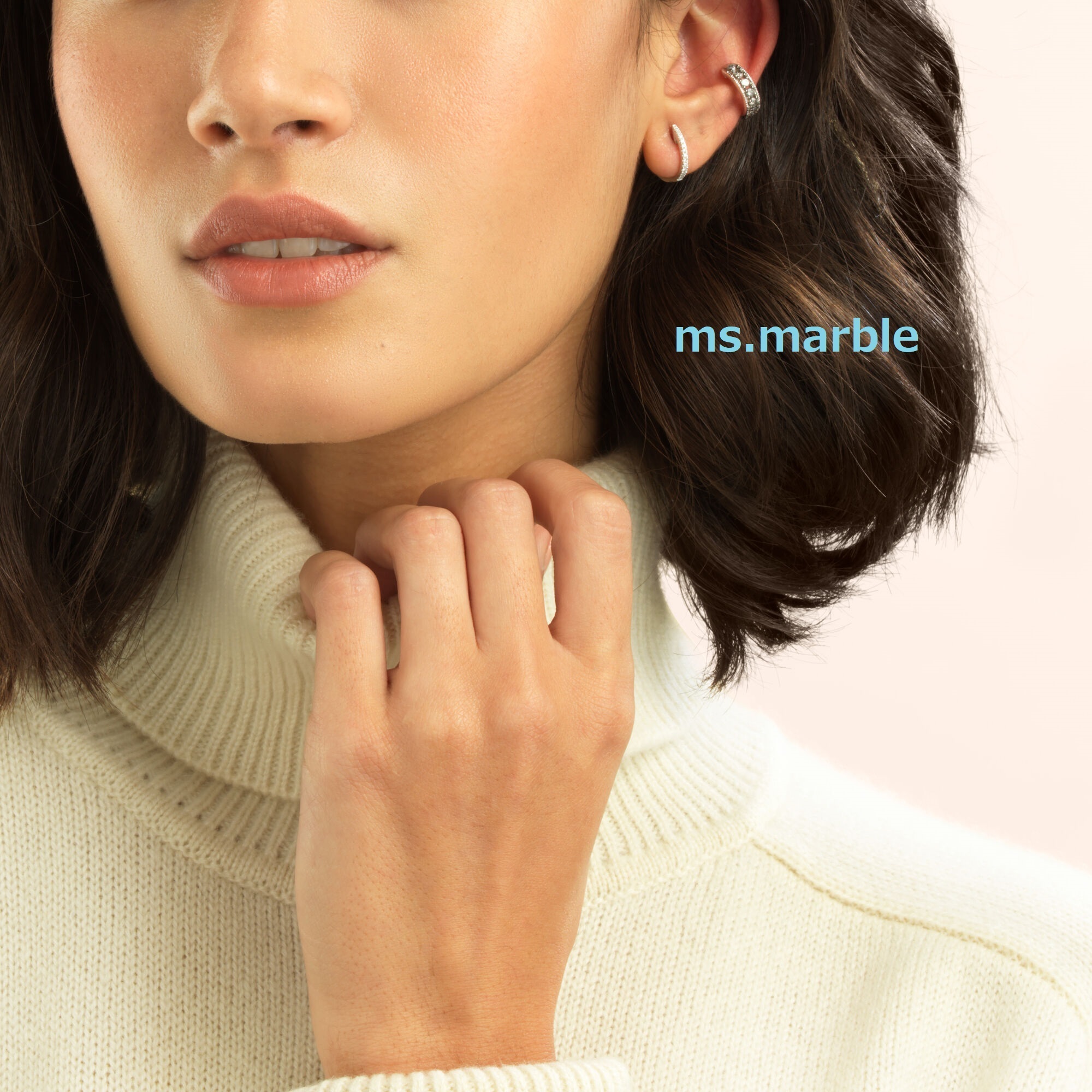 国内発| Annoushka 18K WG グレーパール&ダイヤモンド ピアス 国内発| Annoushka 18K WG グレーパール&ダイヤモンド ピアス