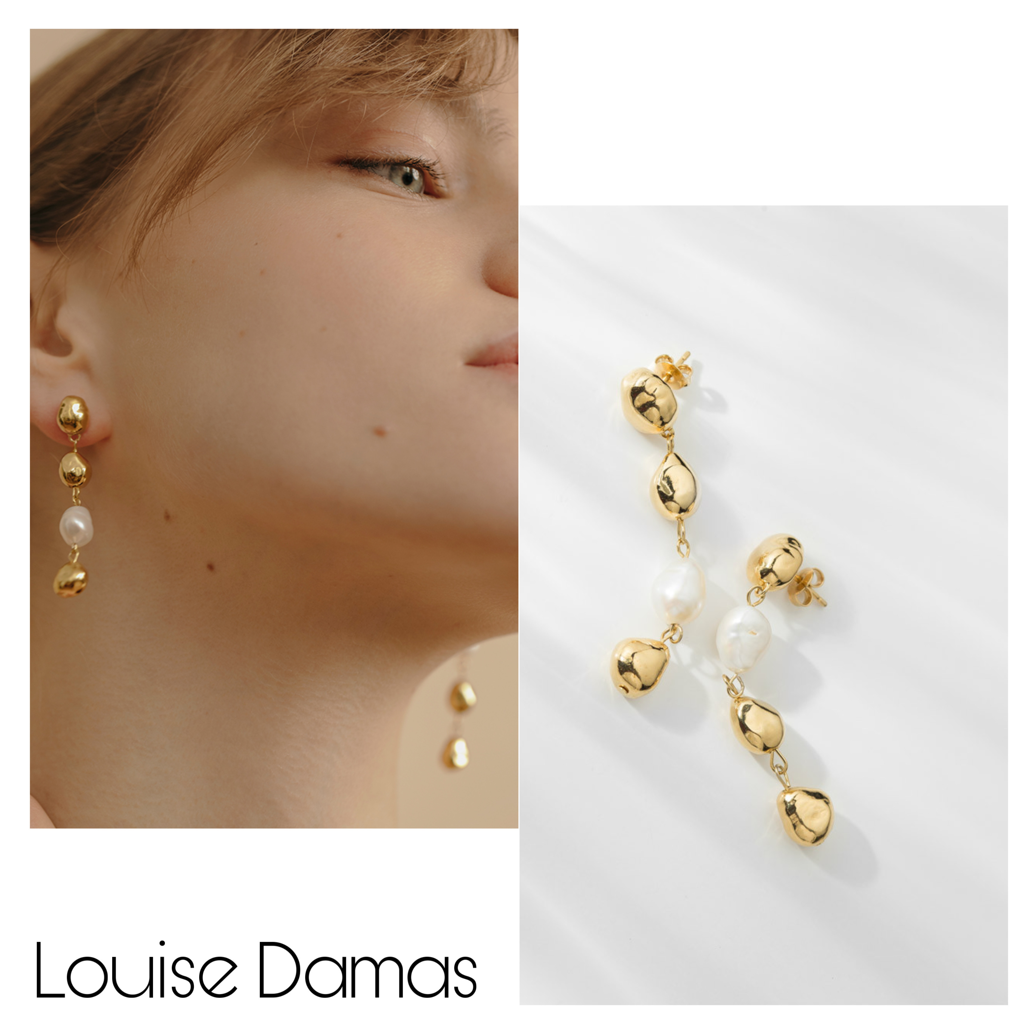 Boucles doreilles longues【Louise Damas】 ☆送料無料☆ new!