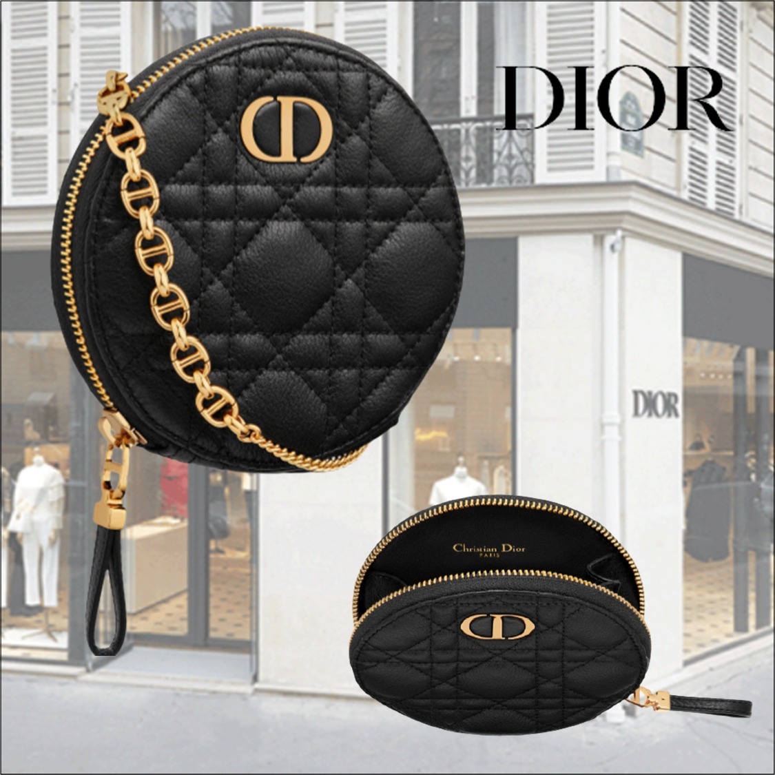 【高価値】 すぐ届く!DIORCARO ボディバッグにも ブラック ラウンドポーチ ショルダーバッグ・ポシェット 【高価値】 すぐ届く!DIORCARO ボディバッグにも ブラック ラウンドポーチ ショルダーバッグ・ポシェット
