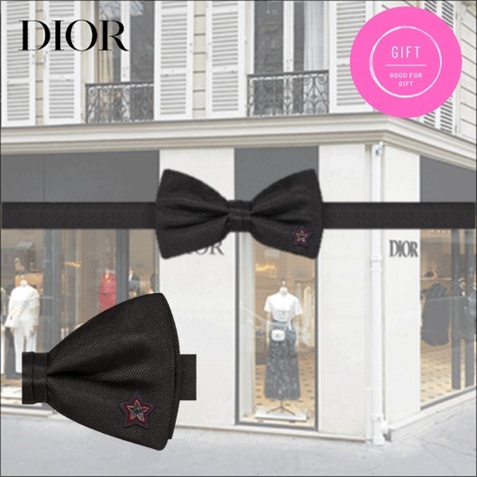 すぐ届く!Dior*スター 星 シルク ボウタイ 蝶ネクタイ 黒 ギフト ネクタイ すぐ届く!Dior*スター 星 シルク ボウタイ 蝶ネクタイ 黒 ギフト ネクタイ