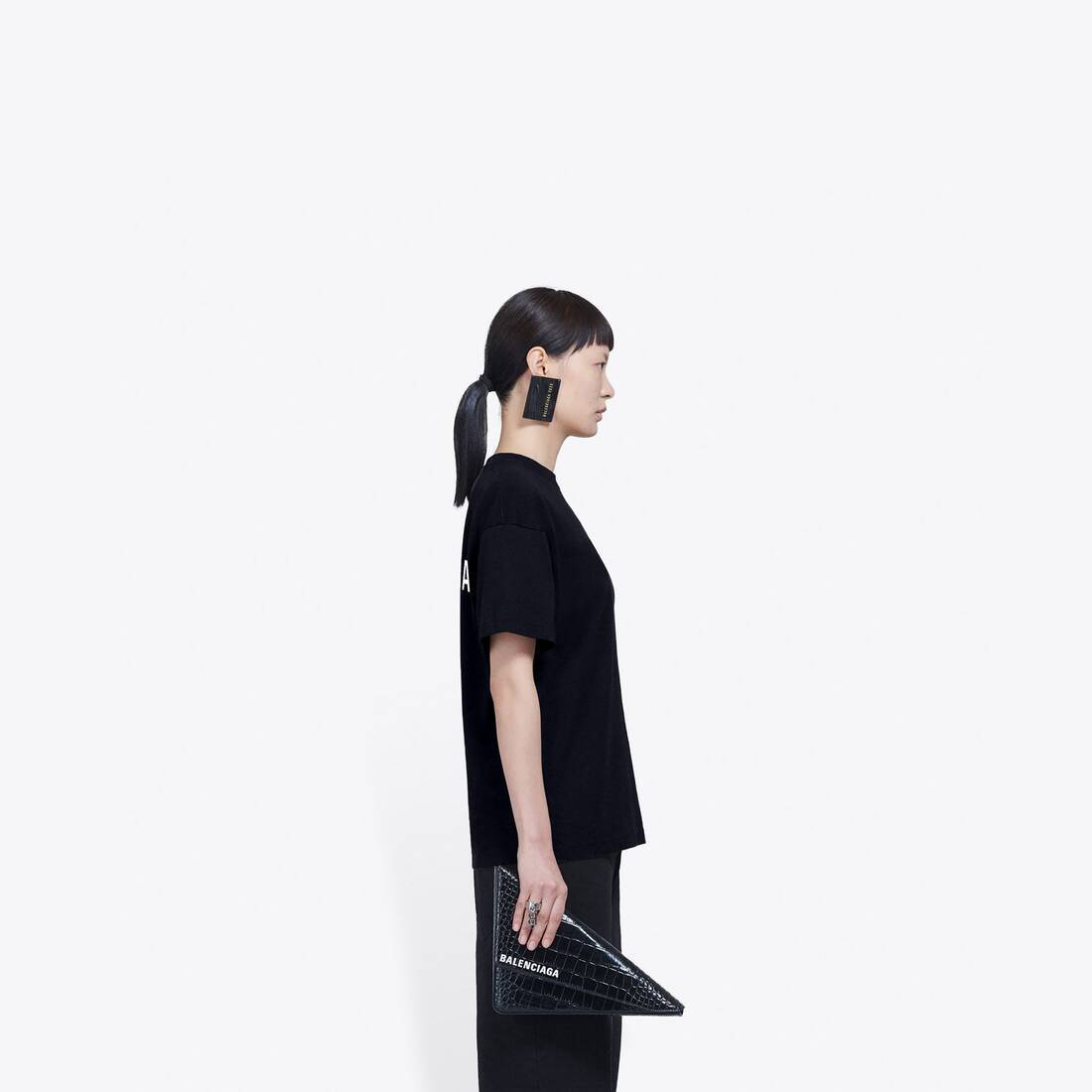 BALENCIAGA Tシャツ・カットソー ◆バレンシアガ◆ロゴ ワイドフィット コットンTシャツ 2色展開(6)