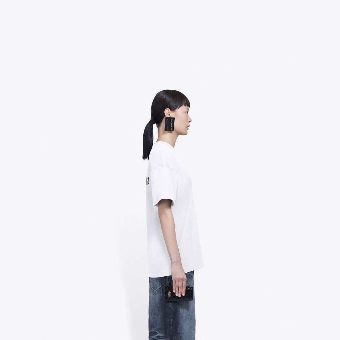 BALENCIAGA Tシャツ・カットソー ◆バレンシアガ◆ロゴ ワイドフィット コットンTシャツ 2色展開(12)