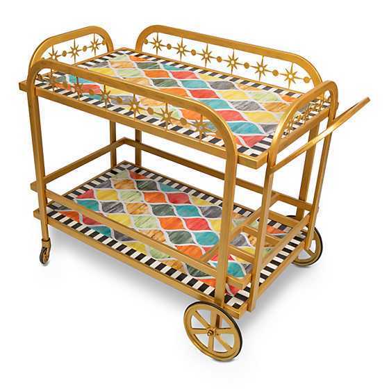 MACKENZiE-CHiLDS 棚・ラック・収納 《Mackenzie-Childs》Ogee Bar Cart 2段ドリンク バーカート(3)