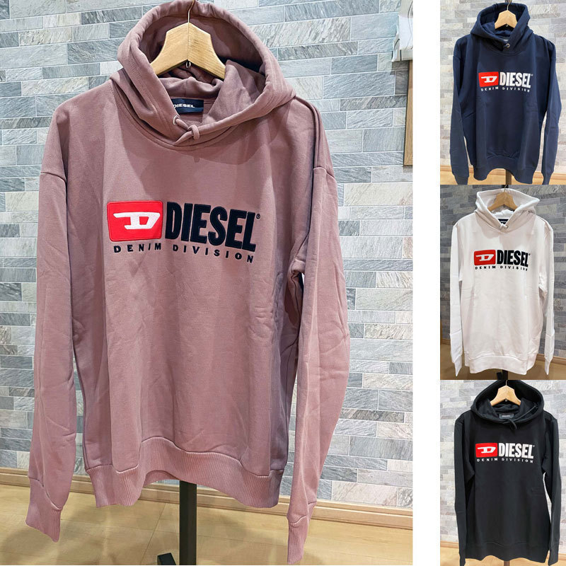 DIESEL ディーゼル ロゴ刺繍 スウェット プルオーバー パーカー