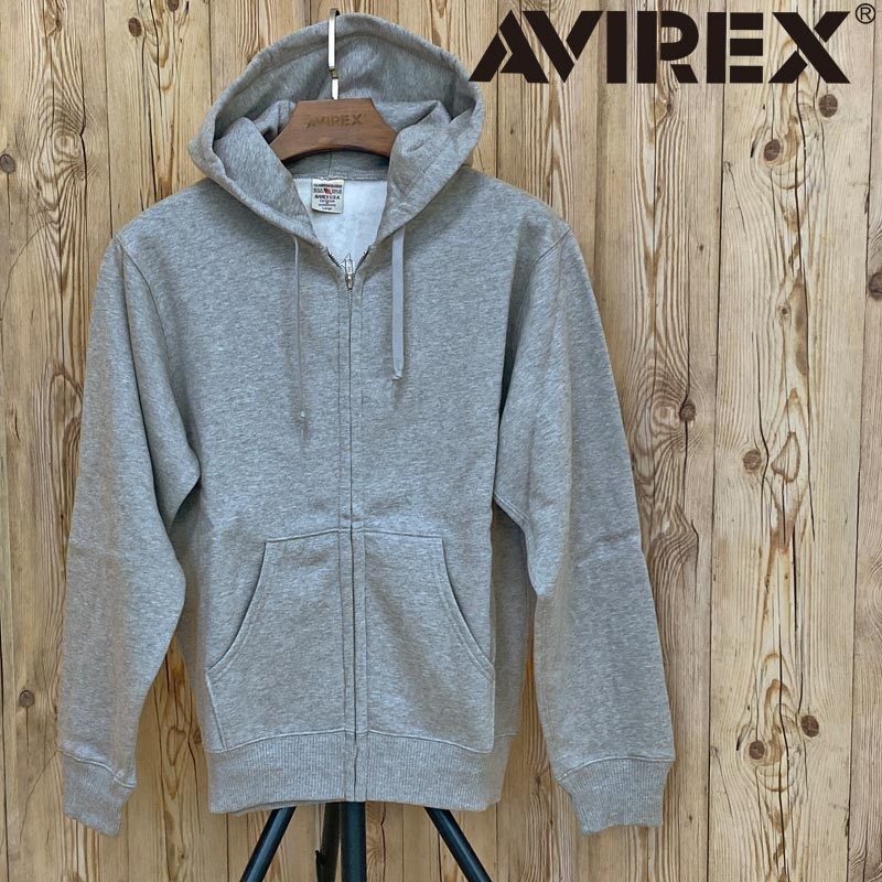 AVIREX アビレックス デイリー ジップ パーカー 無地 長袖