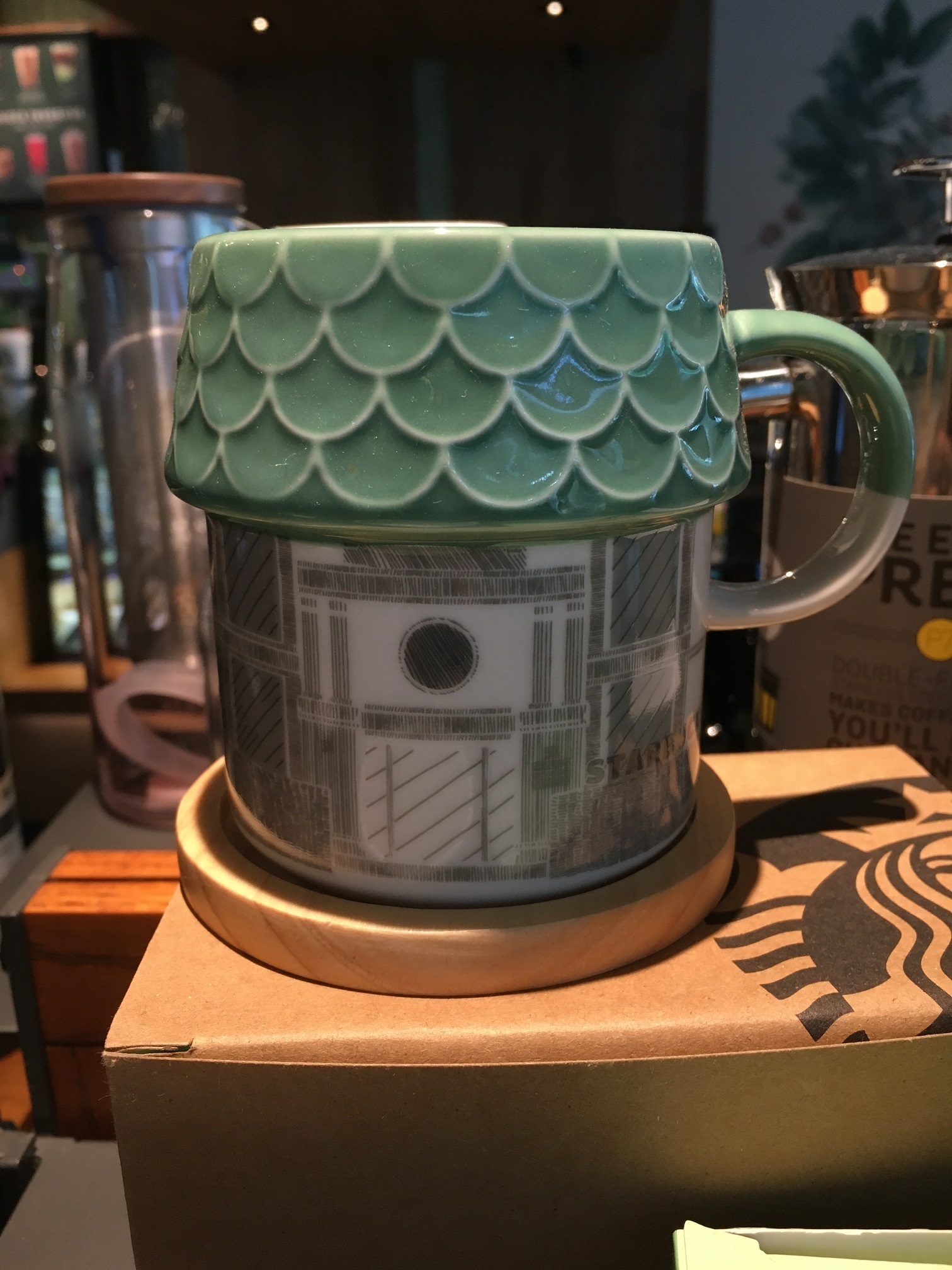 スタバ タイ限定 マグカップ＆木製コースター