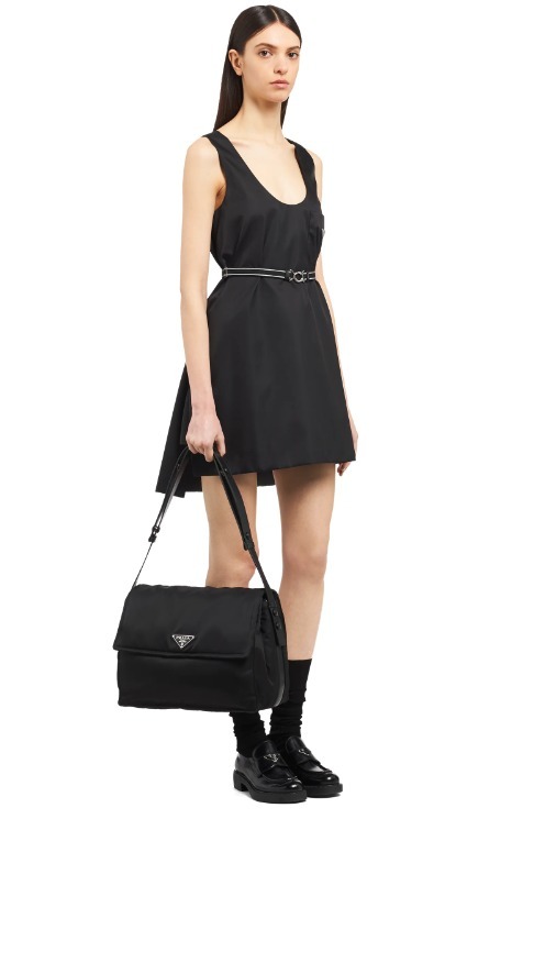 PRADA ラージ パデッド Re-Nylon バッグ【関税送料込】 ブラック Re-Nylon ラージ パデッド ショルダーバッグ | PRADA