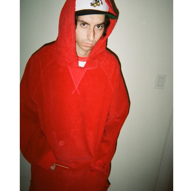 drew house corduroy hoodie red ドリューハウス フーディ