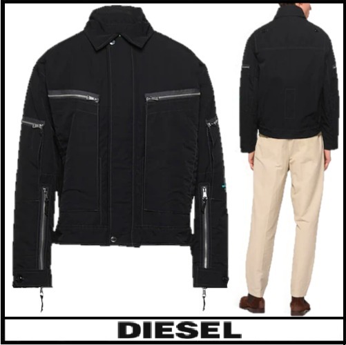 もらって嬉しい出産祝い ★COOL★【.DIESEL】シングルブレスト/ブランドロゴ/ブルゾン ブルゾン もらって嬉しい出産祝い ★COOL★【.DIESEL】シングルブレスト/ブランドロゴ/ブルゾン ブルゾン