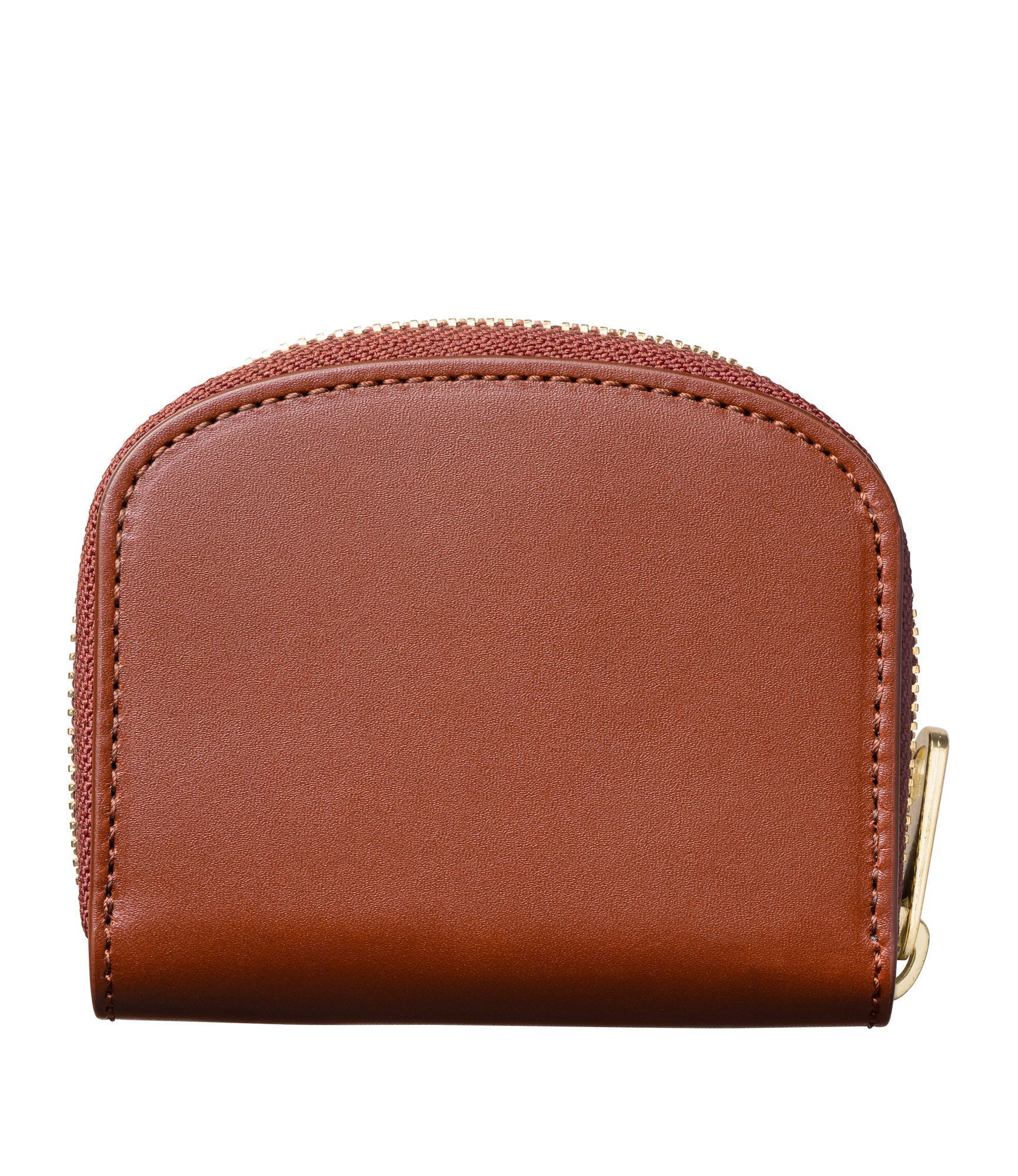 ★仏発A.P.C.★ Demi-Lune ミニコンパクトウォレット 革 茶色系 ☆仏発A.P.C.☆ Demi-Lune ミニコンパクトウォレット 革 茶色系