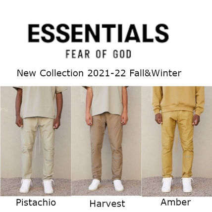 FEAR OF GOD ESSENTIALS Nylon Street Style Plain Cotton Logo Joggers & Sweatpants が通販できます FOG Pistachio/XXL Pants Sweat Essentials その他