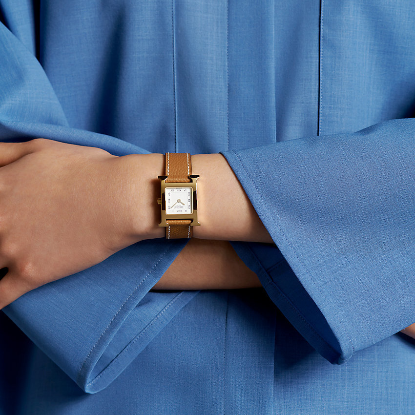 HERMES アナログ腕時計 HERMES 腕時計 ダブルストラップ Reloj Heure H 高級感(3)