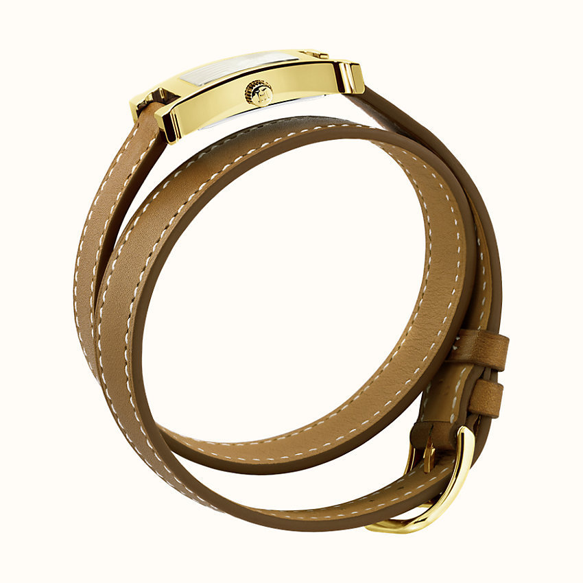 HERMES アナログ腕時計 HERMES 腕時計 ダブルストラップ Reloj Heure H 高級感(7)