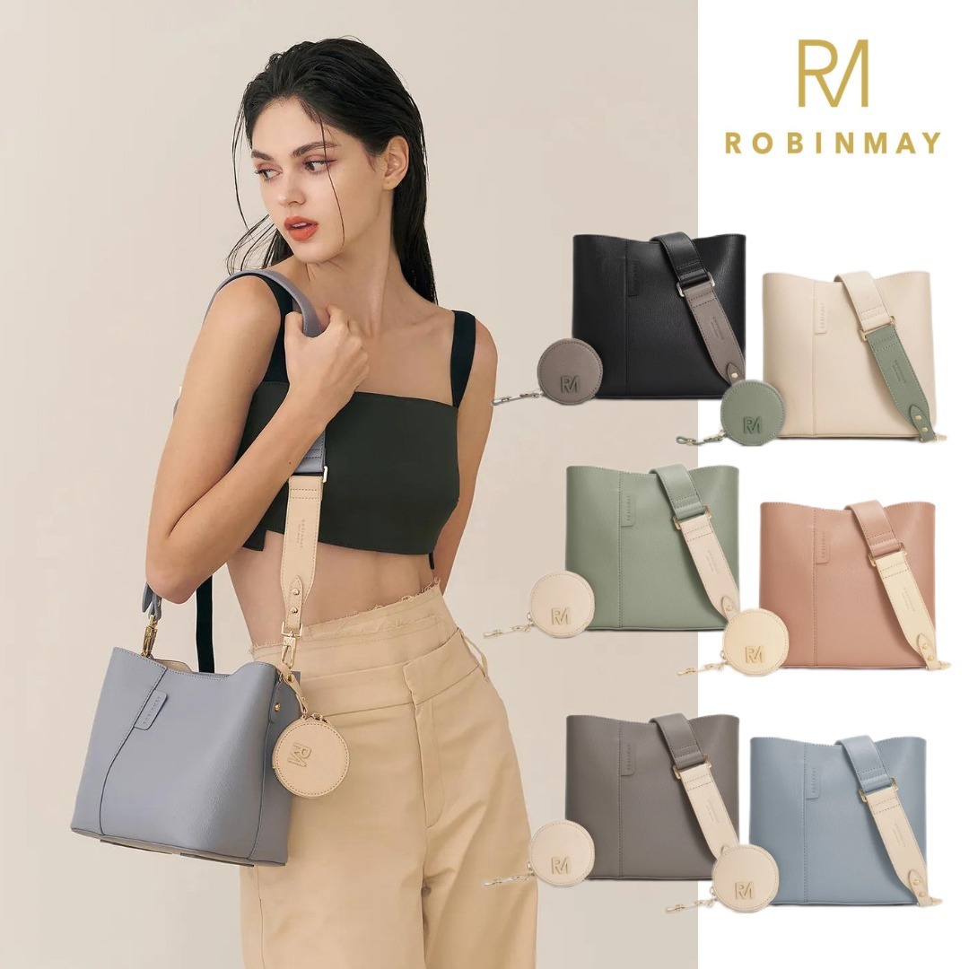 追跡有★ROBINMAY ショルダーバッグ バケツバッグ Mサイズ 7色