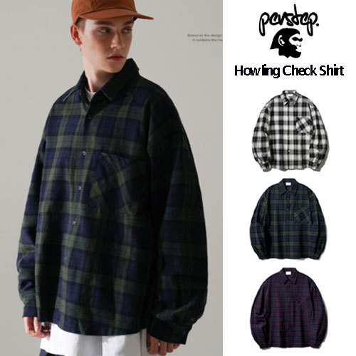 【PERSTEP】★21AW★Howling オーバーフィットチェックシャツ