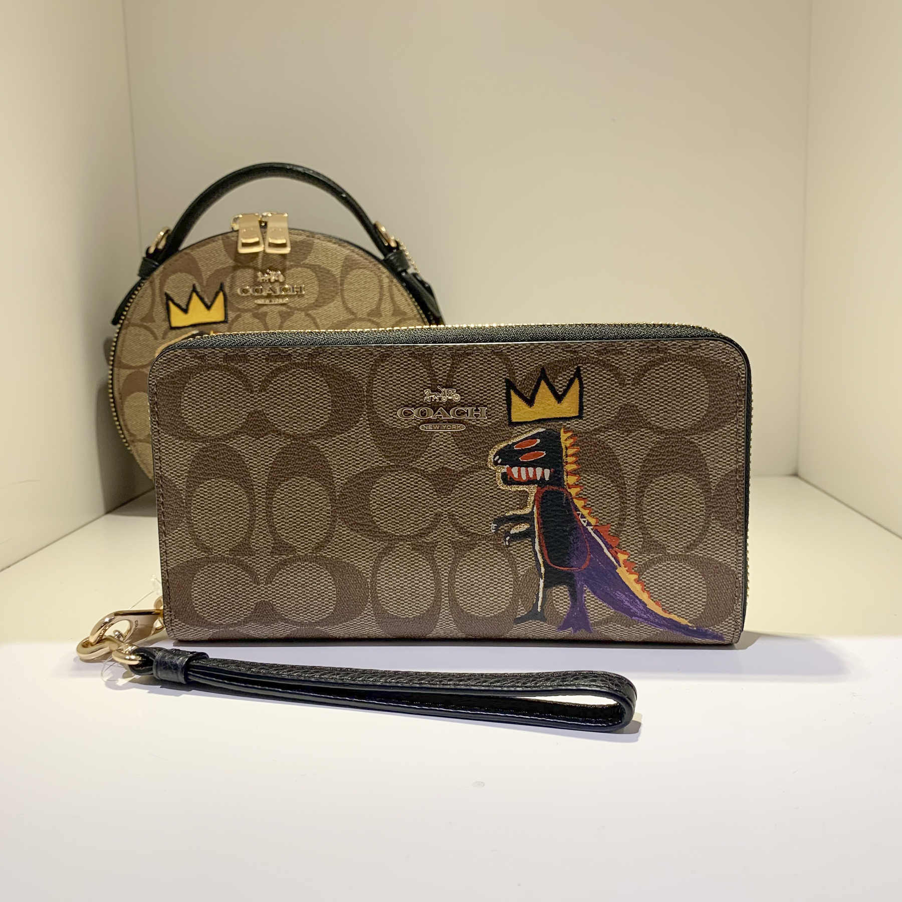 COACH x バスキア】○限定コラボ○ストラップ付きの長財布