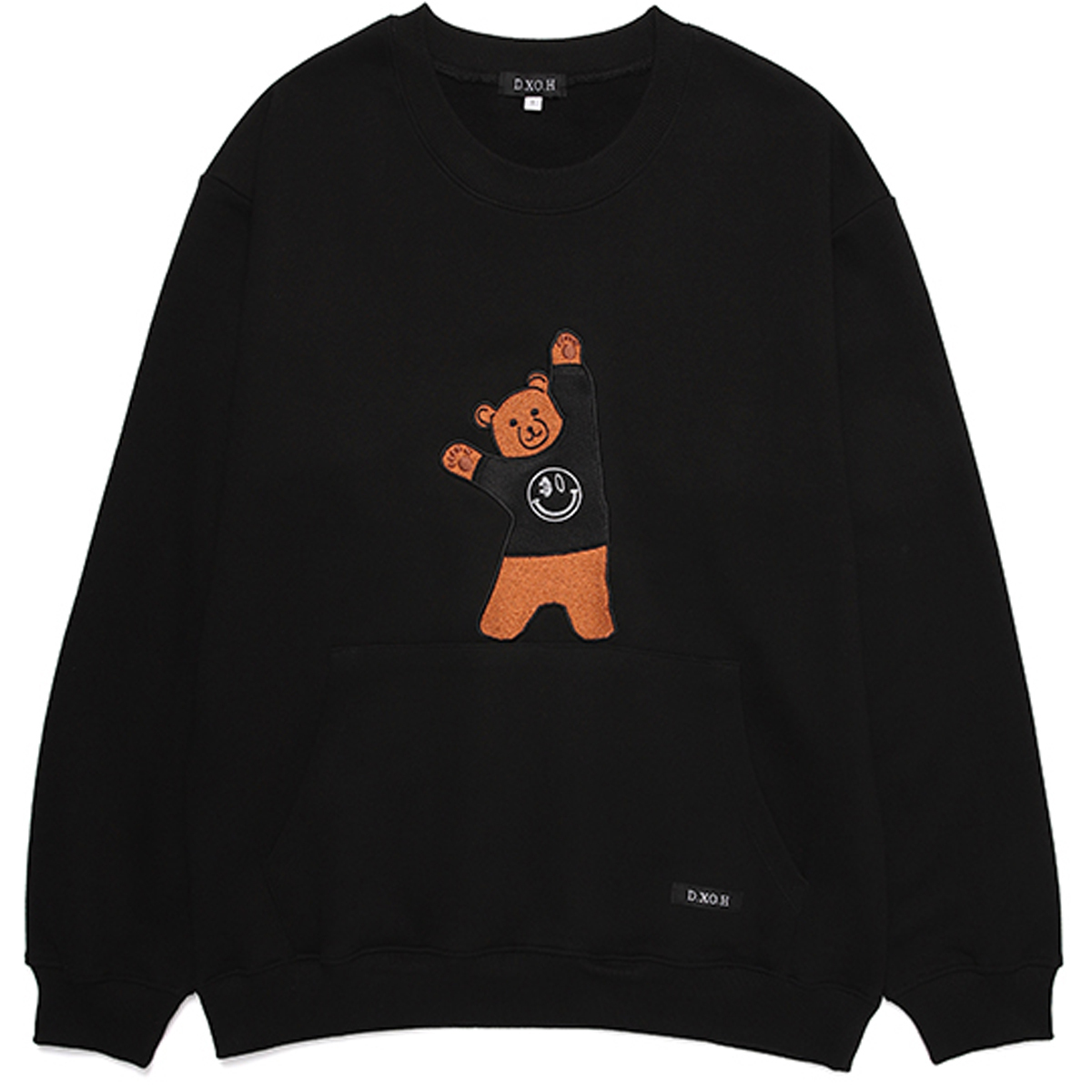★DXOH★BEAR EMBROIDER MTM [BLACK]★正規品/韓国直送料込/人気 ☆DXOH☆BEAR EMBROIDER MTM [BLACK]☆正規品/韓国直送料込/人気
