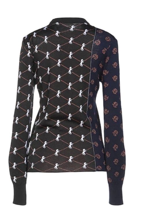 Chloe ニット・セーター 【Chloe】ロゴ ホース チェック 長袖 ニット プルオーバー(3)