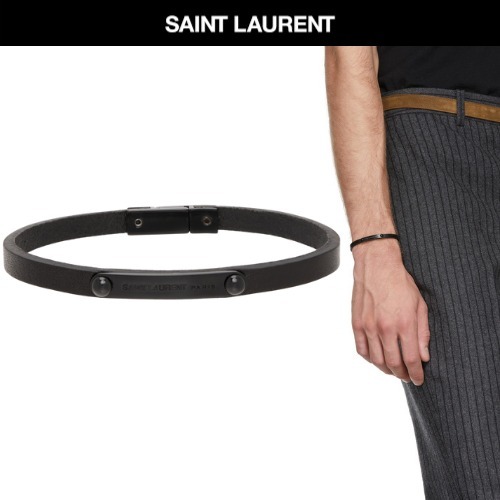 値下げ中】saint laurent ロゴレザークロコ柄ブレスレット クーポン