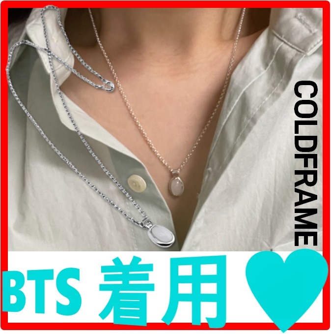 ★BTS 着用★【COLD FRAME】★Mother's White Quartz Necklac.e