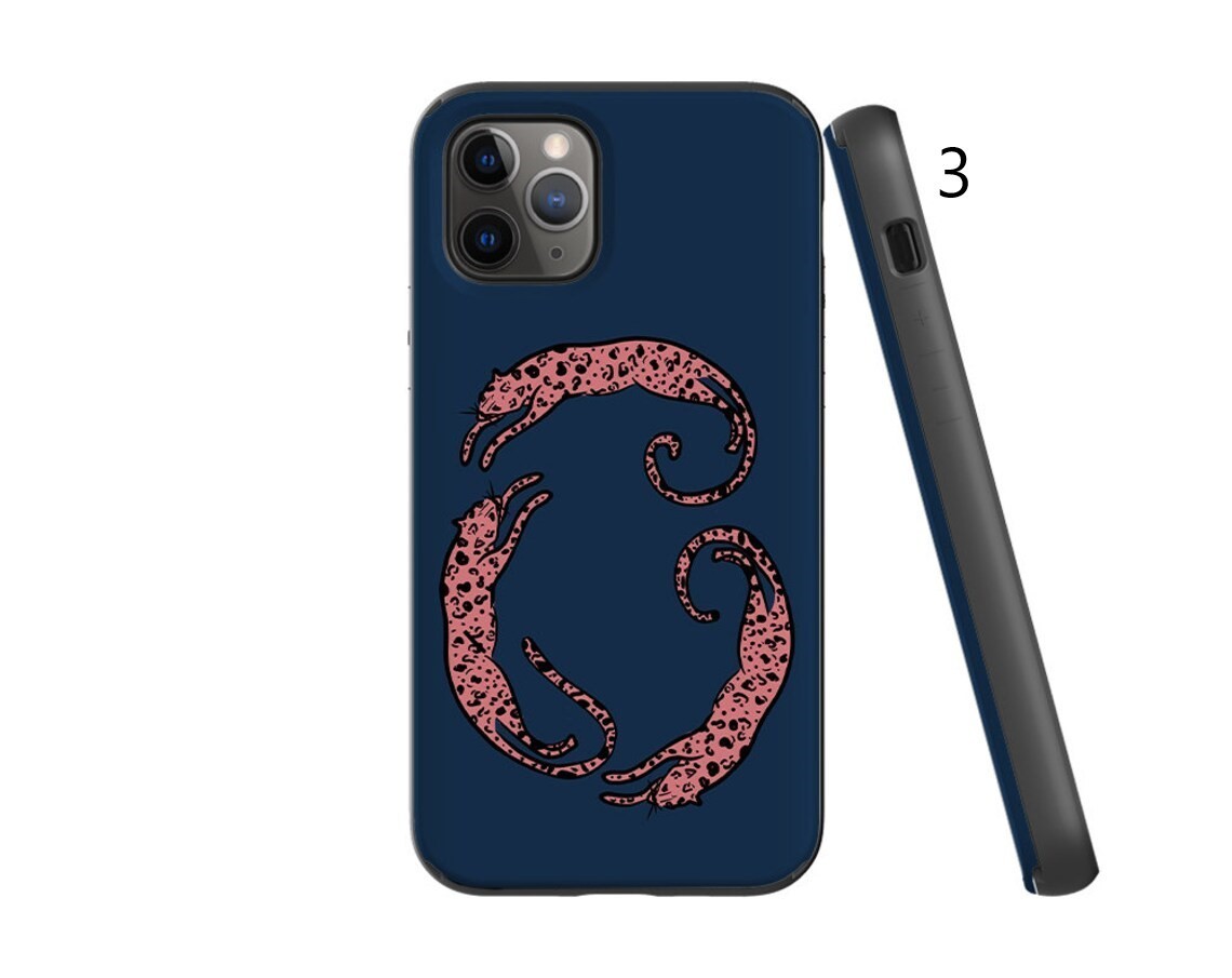 【Harper & Blake】お洒落カード収納ミラー付スマホケース 豹柄 Harper & Blake】お洒落カード収納ミラー付スマホケース 豹柄