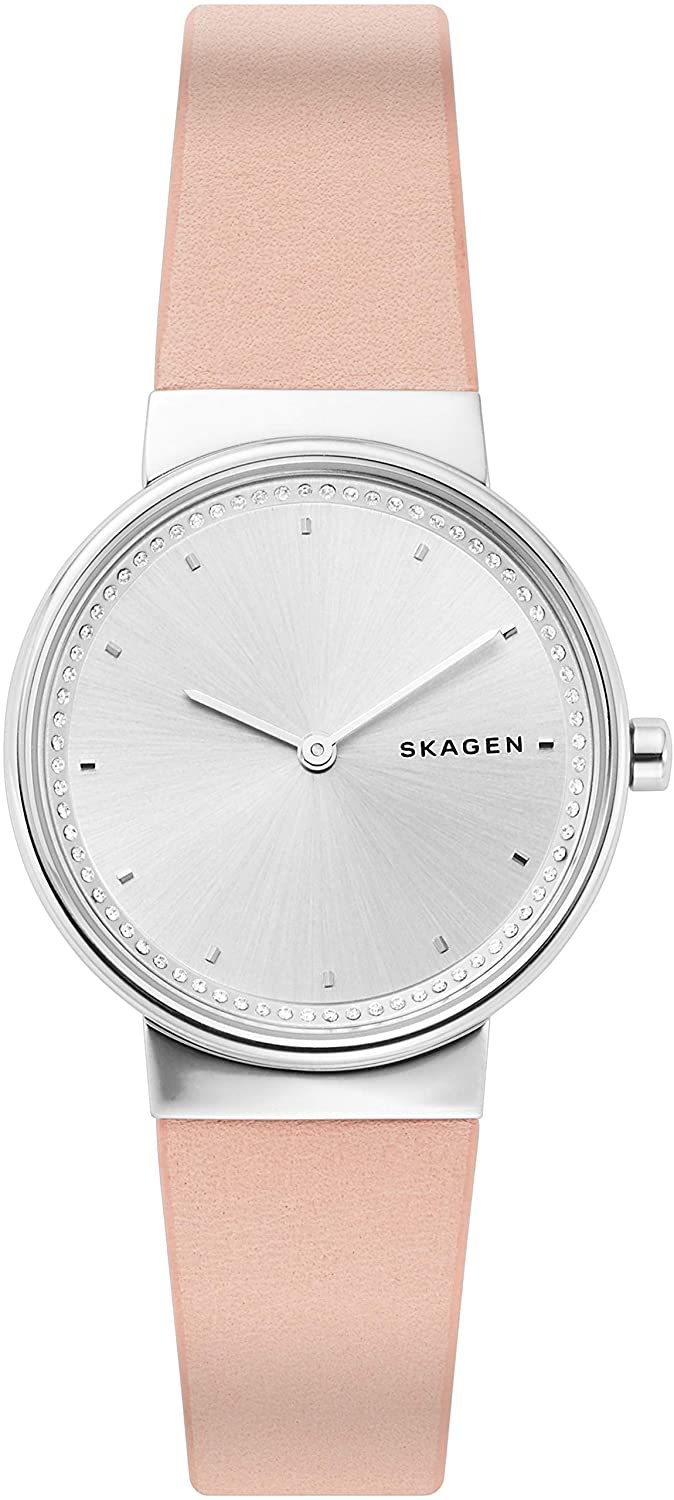 SKAGEN 腕時計 34mm シルバー レザー