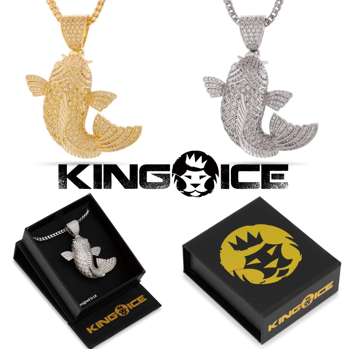 KING ICE キングアイス UTSURIMONO KOI FISH NECKLACEネックレス