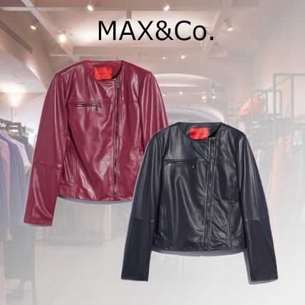 値頃 MAX&Co レザー ライダースジャケット - レザージャケット - alrc ...